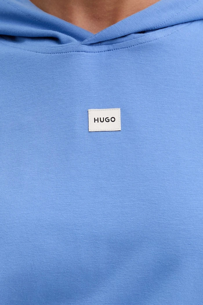 HUGO kadın kapüşonlu pamuklu sweatshirt SIGNATURE_HOODIE