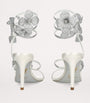 White Embellished Floriane Sandals 80