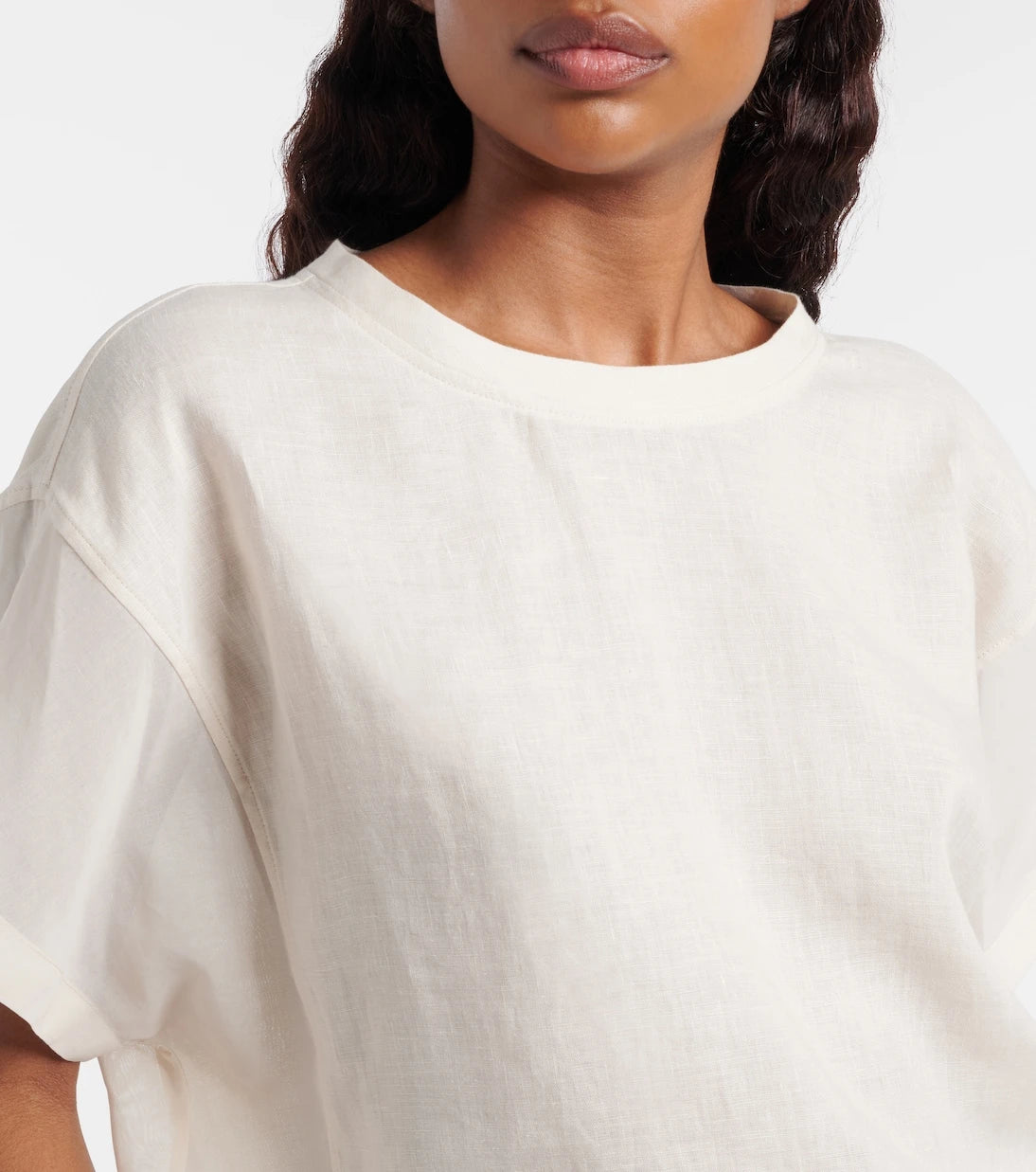 Brunello Cucinelli - Oversized linen T-shirt