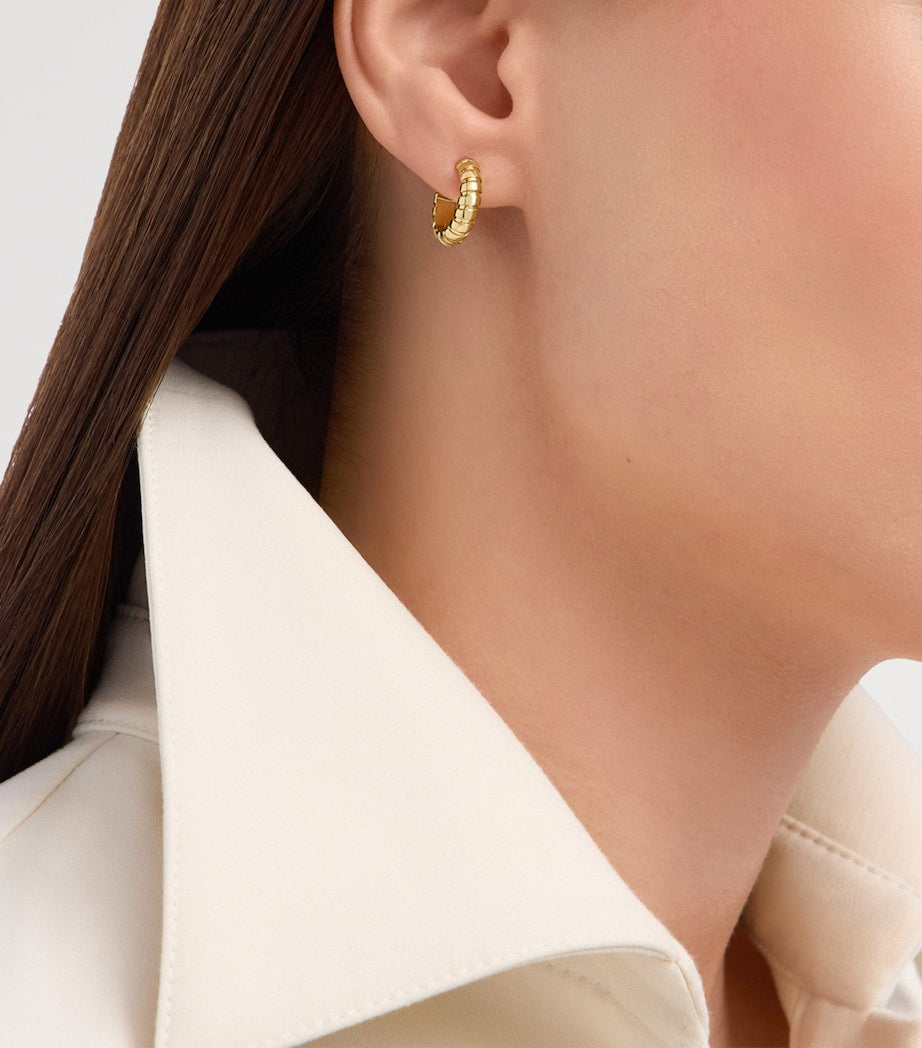 Yellow Gold Tubogas Hoop Earrings
