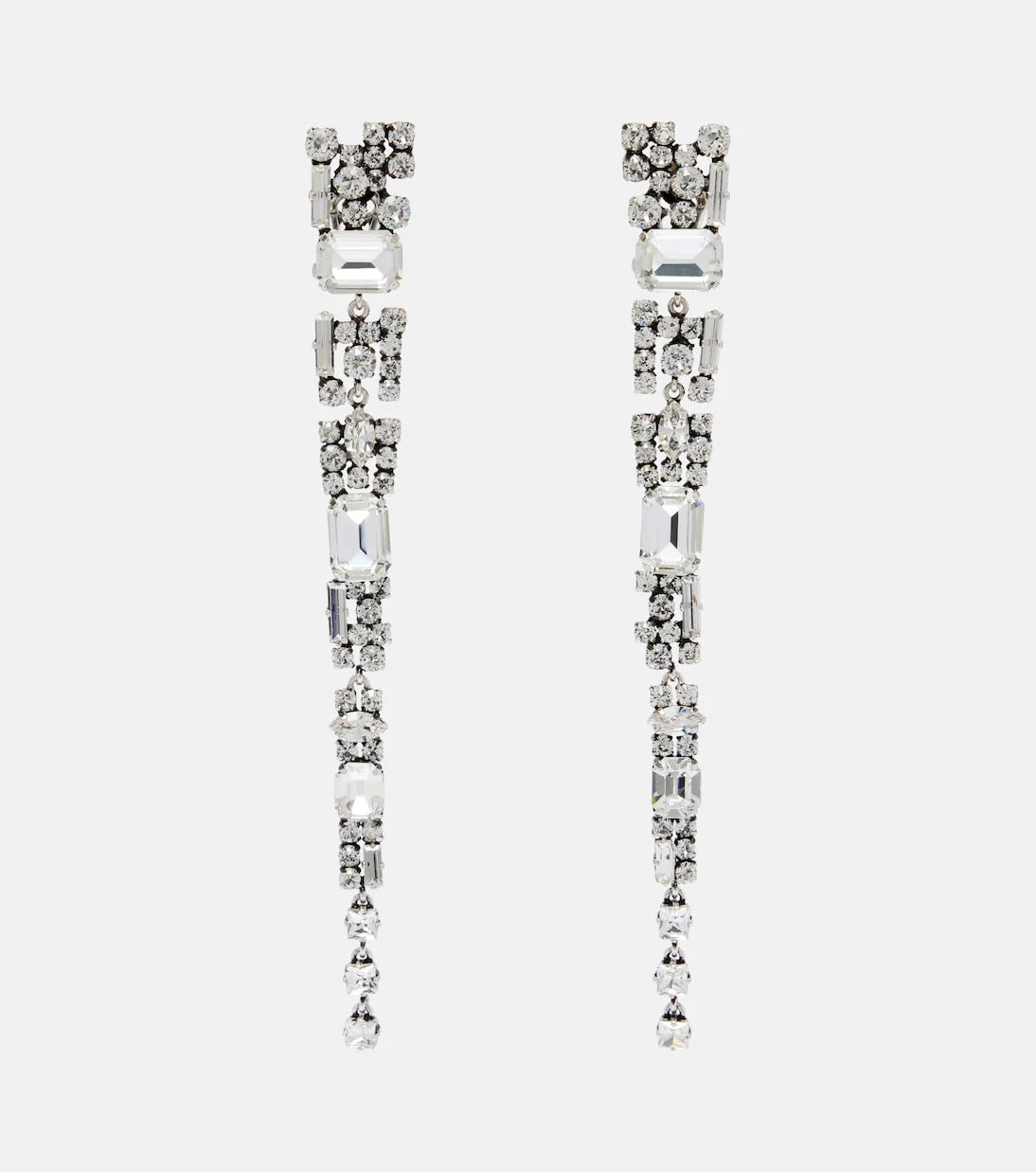 Saint Laurent - Crystal-embellished clip-on earrings