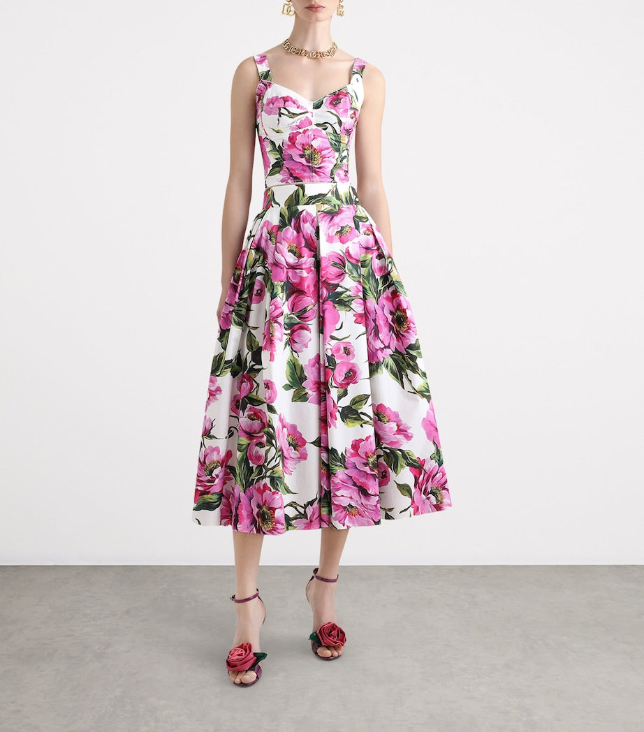 Dolce & Gabbana Multi Roses Bustier Top