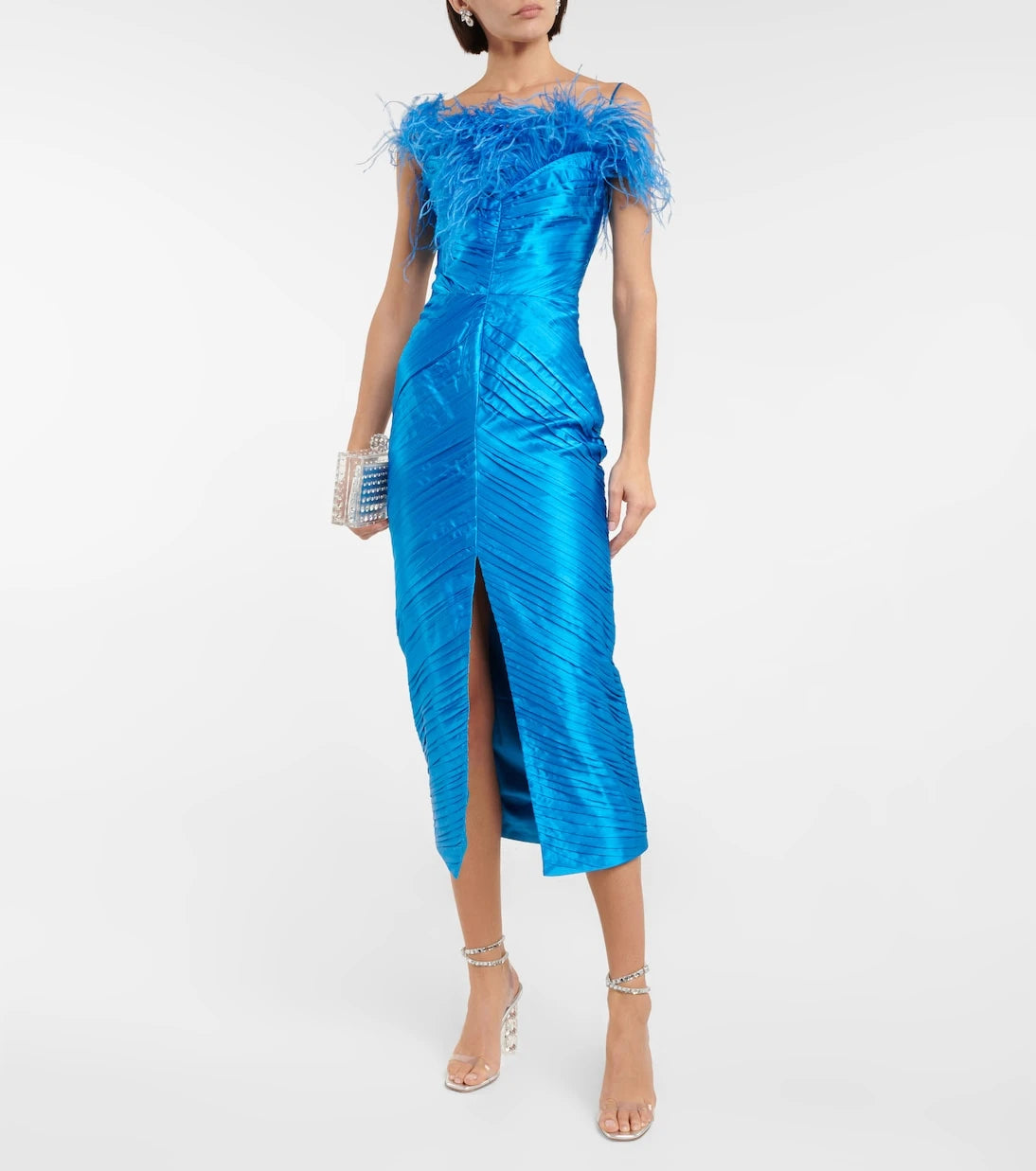 Rasario - Draped satin midi dress