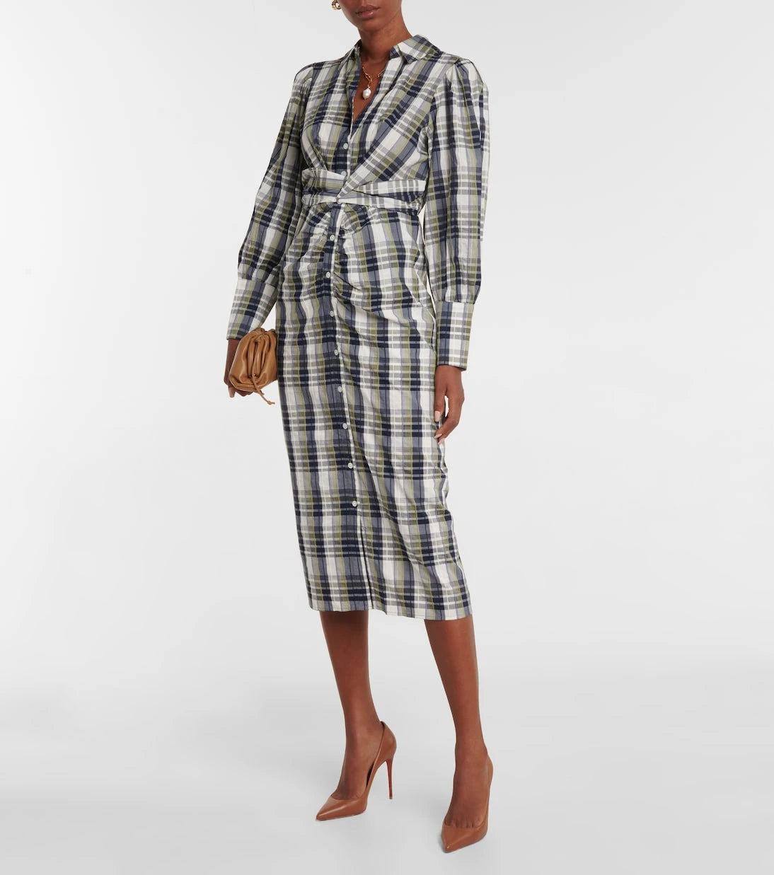 Veronica Beard - Copelyn plaid cotton-blend shirt dress