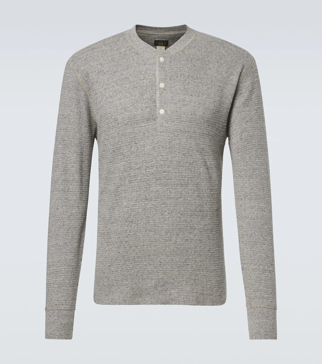 RRL - Waffle örgü pamuk Henley tişört