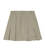 McQueen Brown Cotton Pleated Shorts
