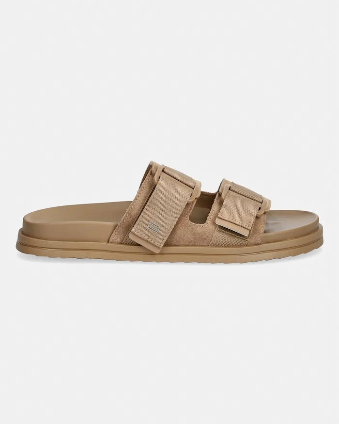 Tommy Hilfiger Erkek Terlik HILFIGER MIX SUEDE BUCKLE SANDAL
