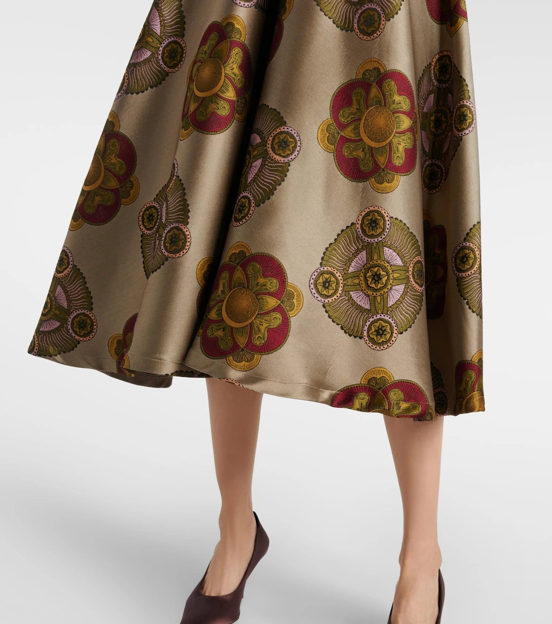 La DoubleJ - Milano printed jacquard midi skirt