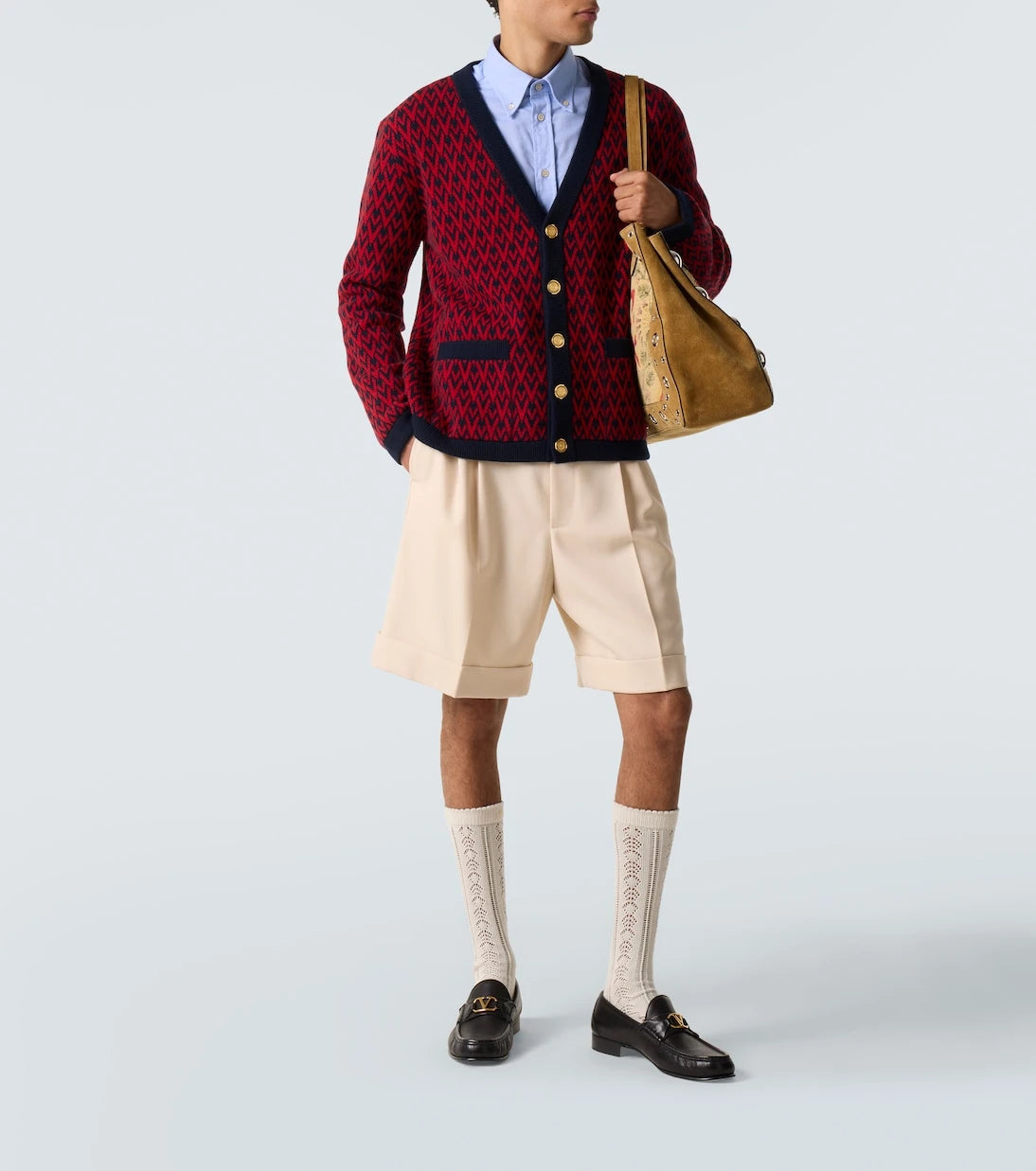 Valentino - Wool gabardine Bermuda shorts