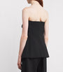 Black Virgin Wool Strapless Waistcoat
