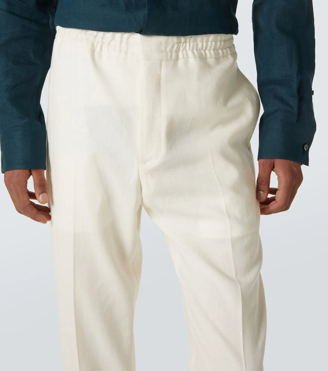 Zegna - Linen straight pants