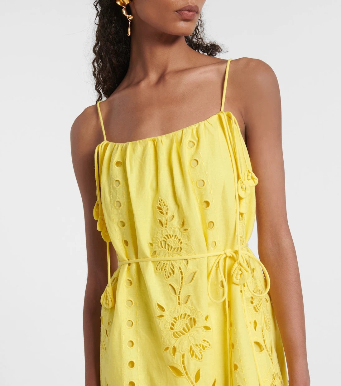 Farm Rio - Richelieu linen-blend maxi dress