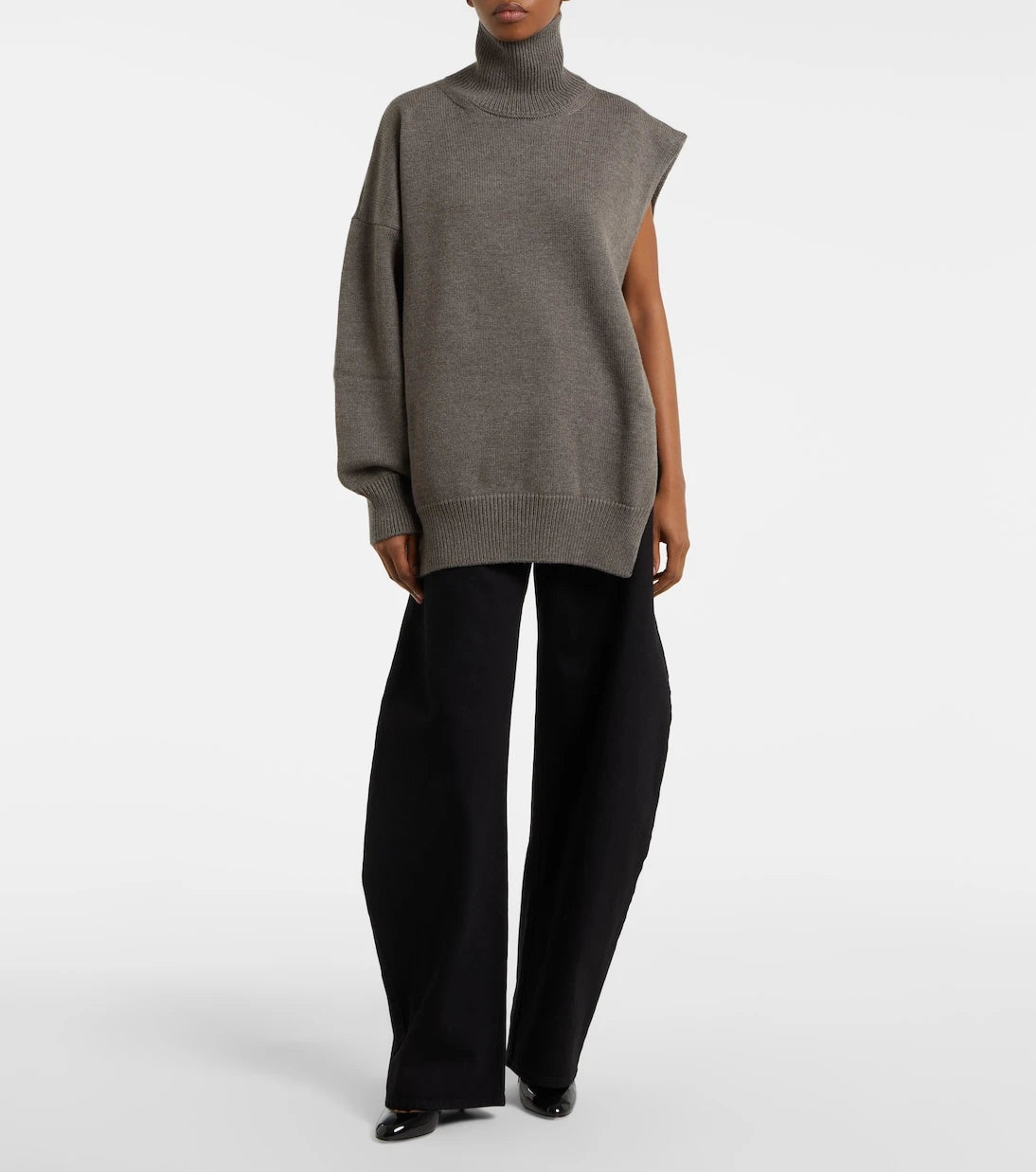 Alaïa - Yanları işlenmiş saf yün kazak