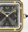 Large Yellow Gold and Sapphire Santos-Dumont Watch 43.5mm