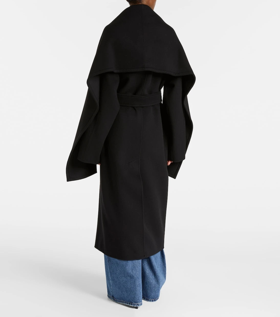 Sportmax - Baldo scarf-detail virgin wool coat