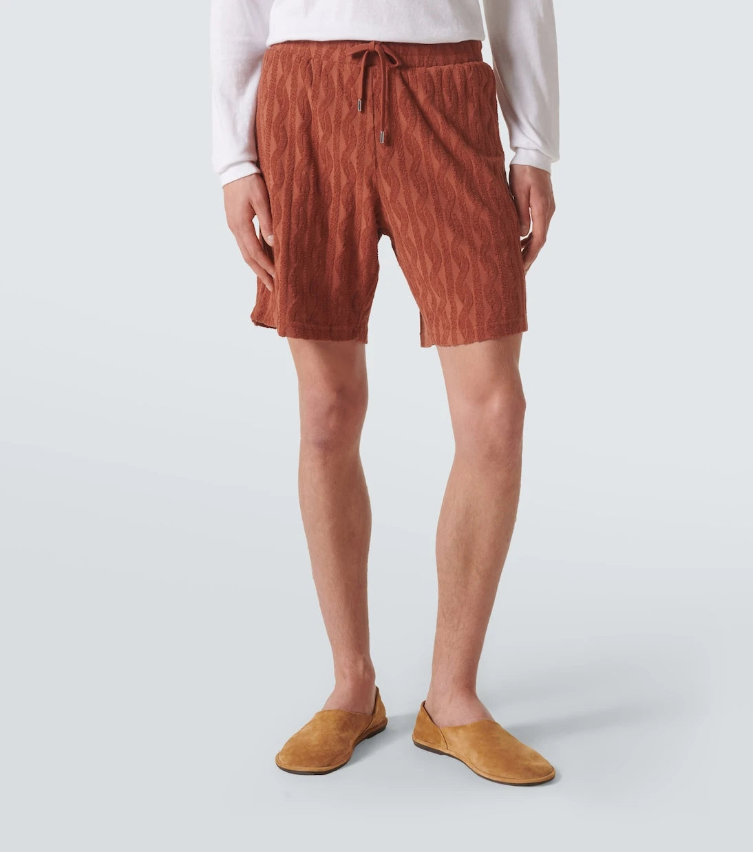 Frescobol Carioca - Augusto cotton terry jacquard shorts