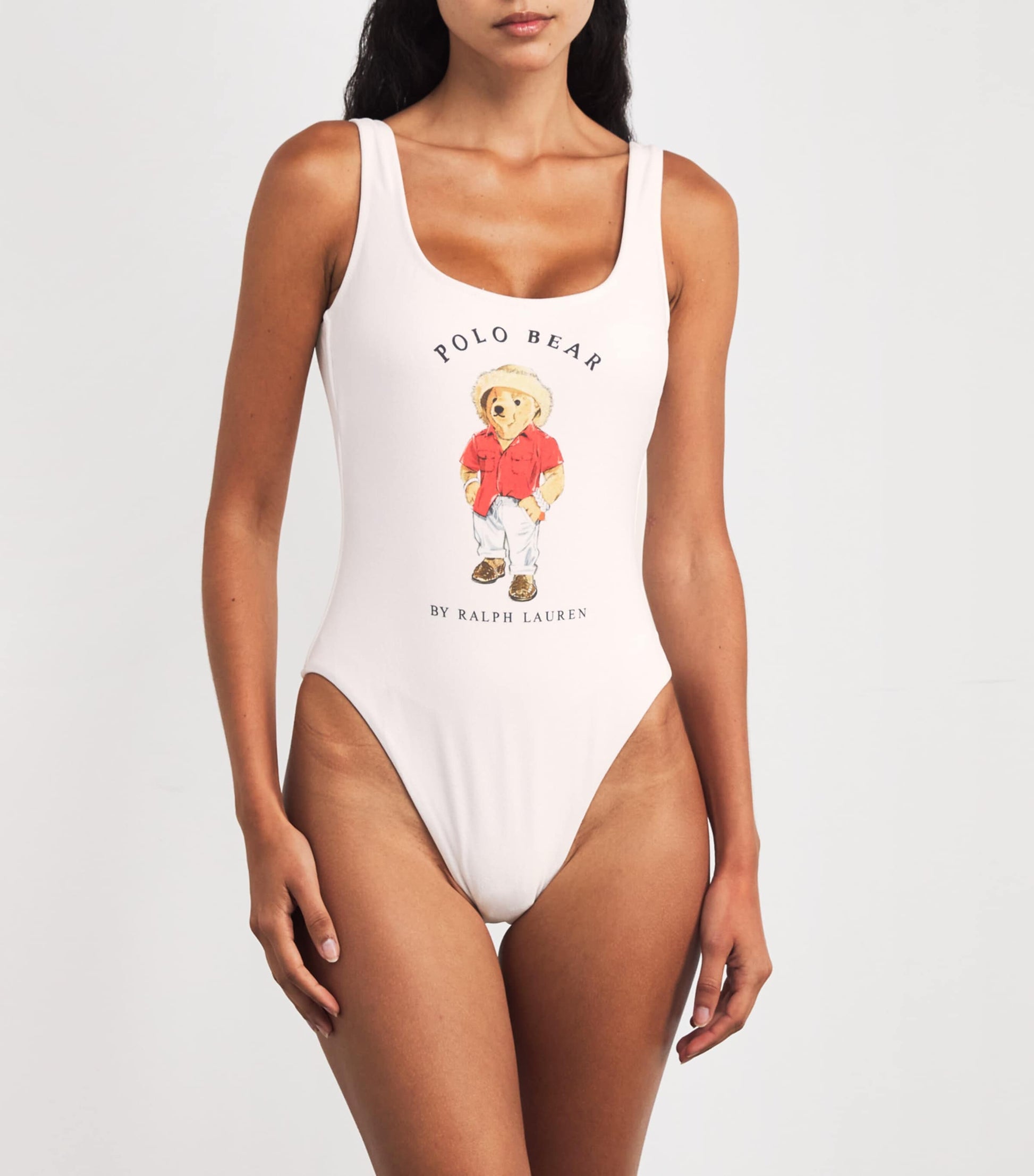 White Polo Bear Swimsuit