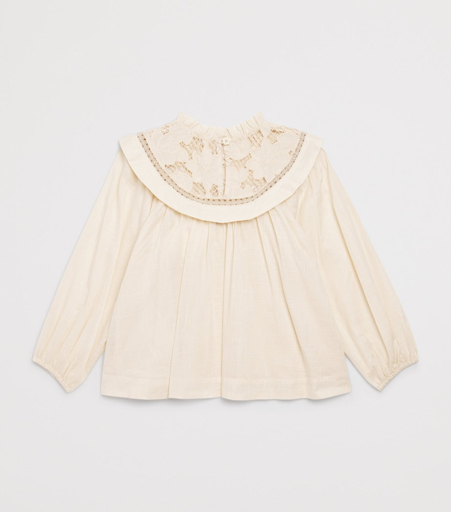 Zimmermann Kids Cotton Lucky Broderie Top (2-12 Years)