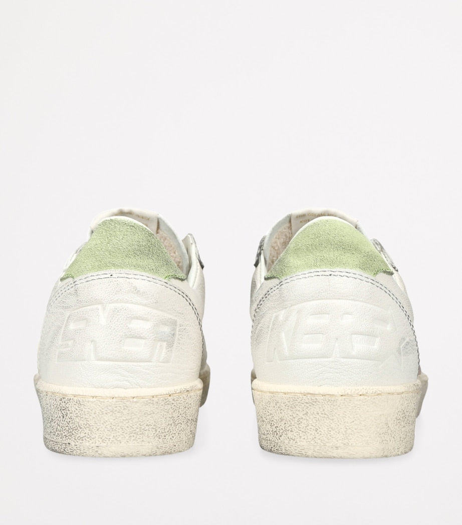 White Leather Ballstar Sneakers