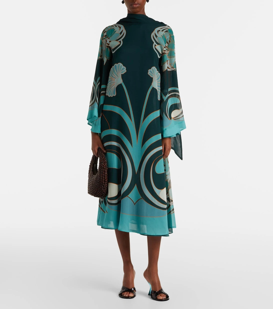 La DoubleJ - Magnifico printed silk twill midi dress