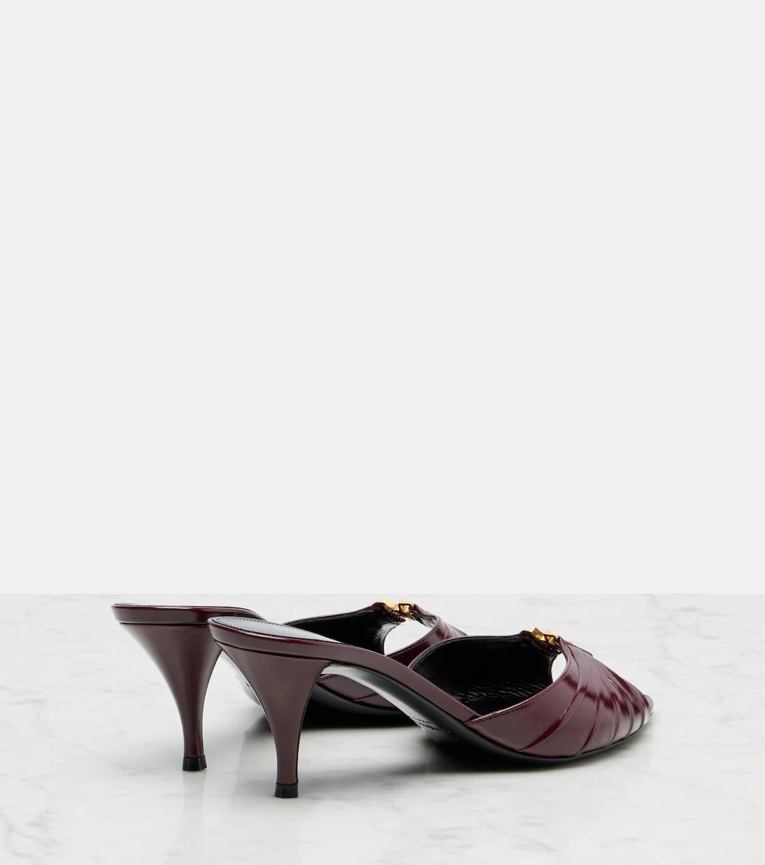 Saint Laurent - Babylone Cassandre 60 leather mules
