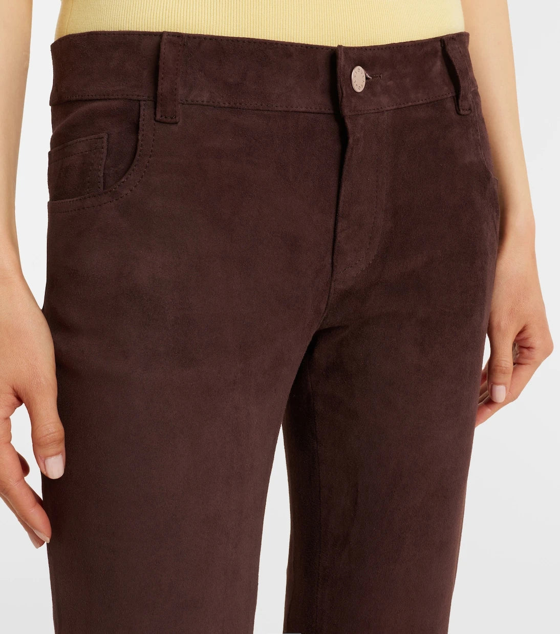 Stouls - Pawlonia suede flared pants