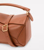 LOEWE Brown Small Leather Featherlight Puzzle Top-Handle Bag
