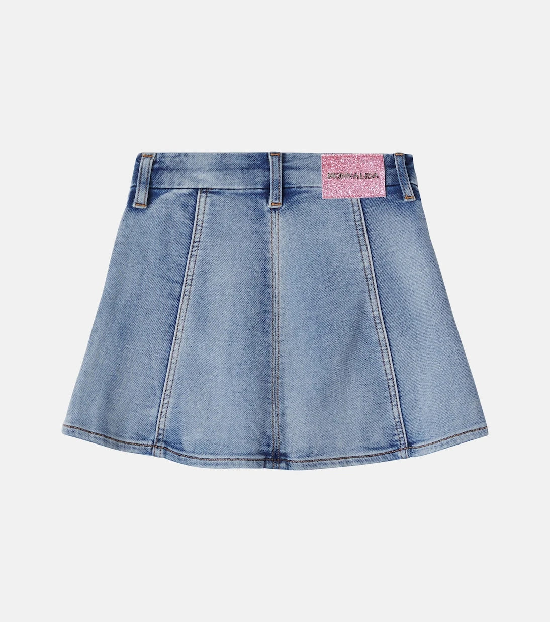 Monnalisa - Embroidered denim skirt