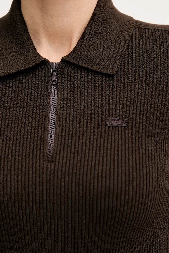 Lacoste плисирана рокля с вискоза