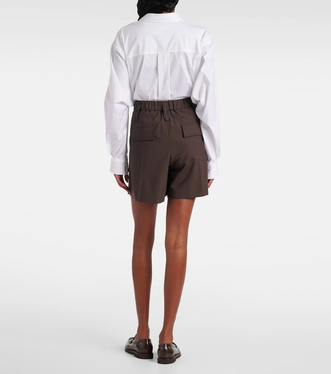 Brunello Cucinelli - Monili wool-blend Bermuda shorts