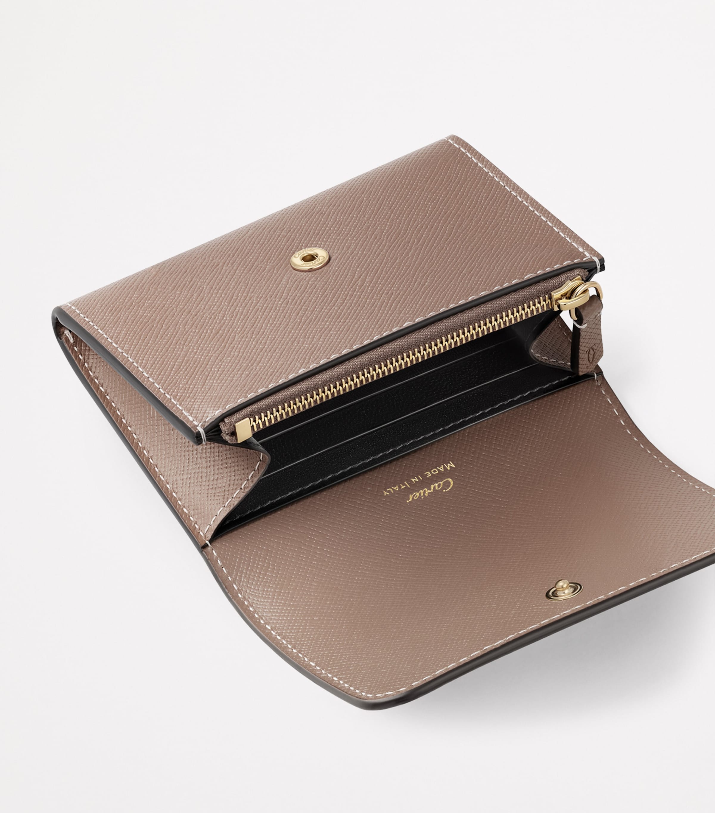 Cartier Beige Leather C de Cartier Mini Wallet