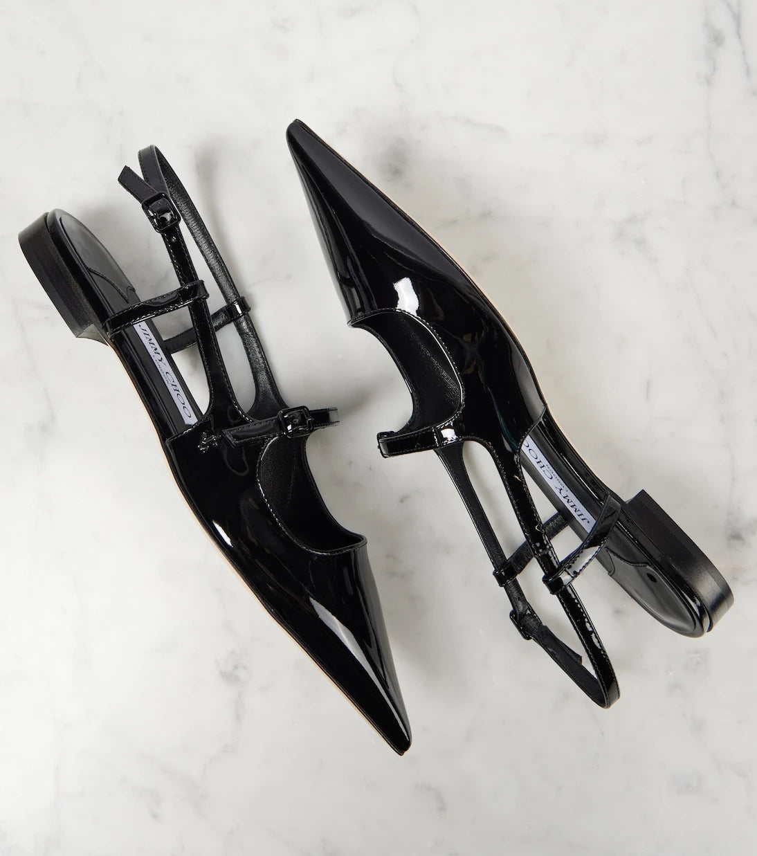 Jimmy Choo - Didi patent leather Mary Jane flats