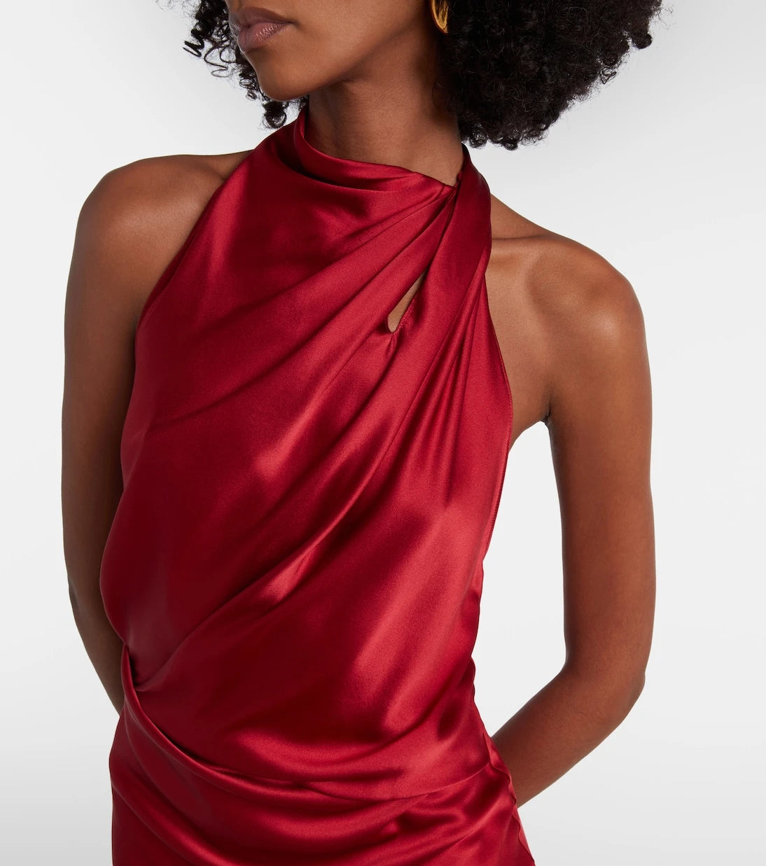 The Sei - Draped halterneck silk satin gown