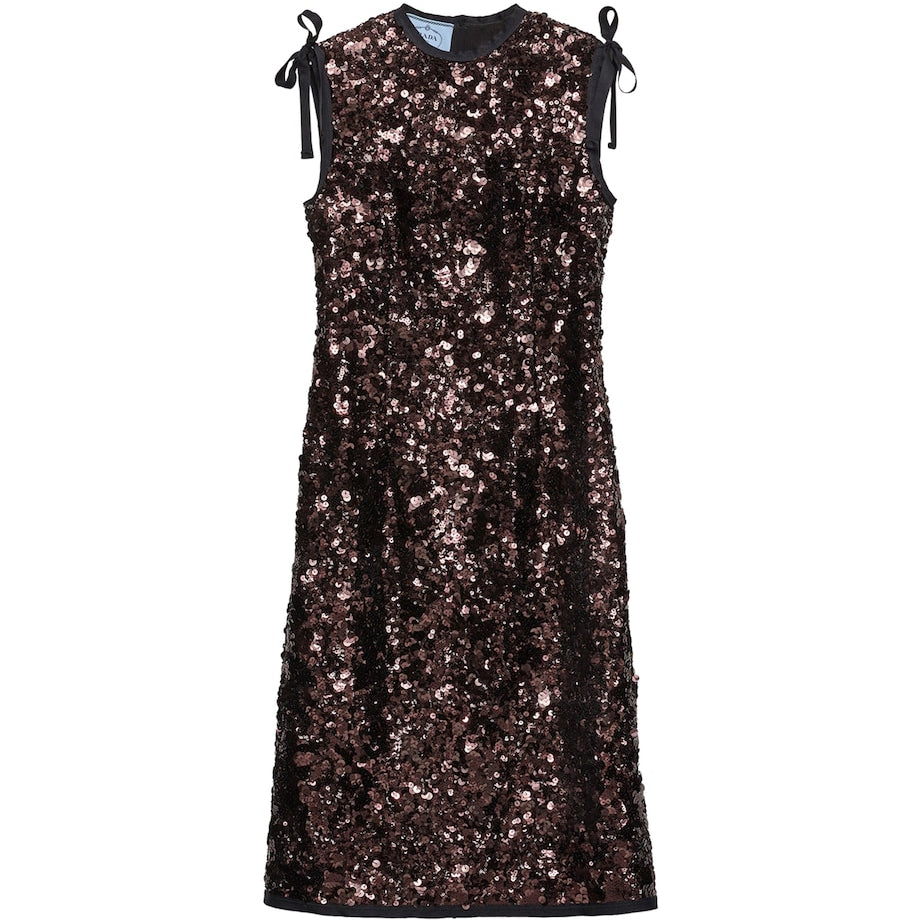 Purple Sequinned Midi Dress