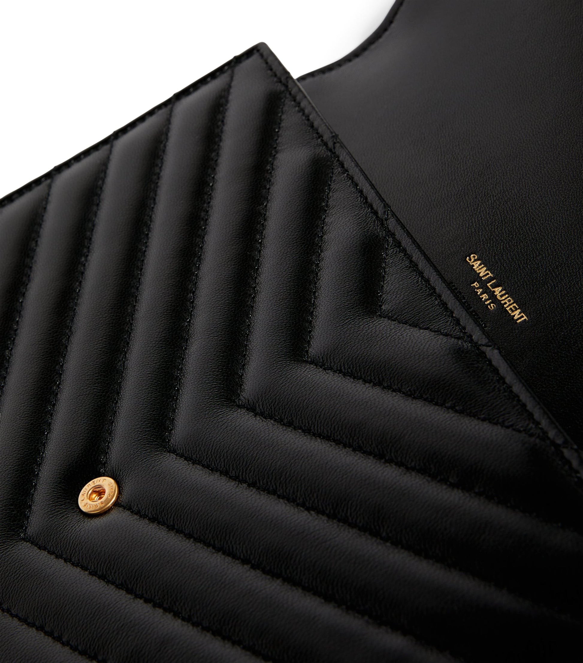 Saint Laurent Black Small Envelope Clutch Bag
