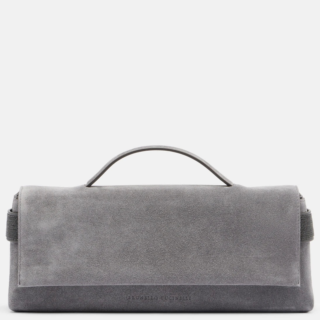 Brunello Cucinelli - Monili Small embellished suede top-handle bag