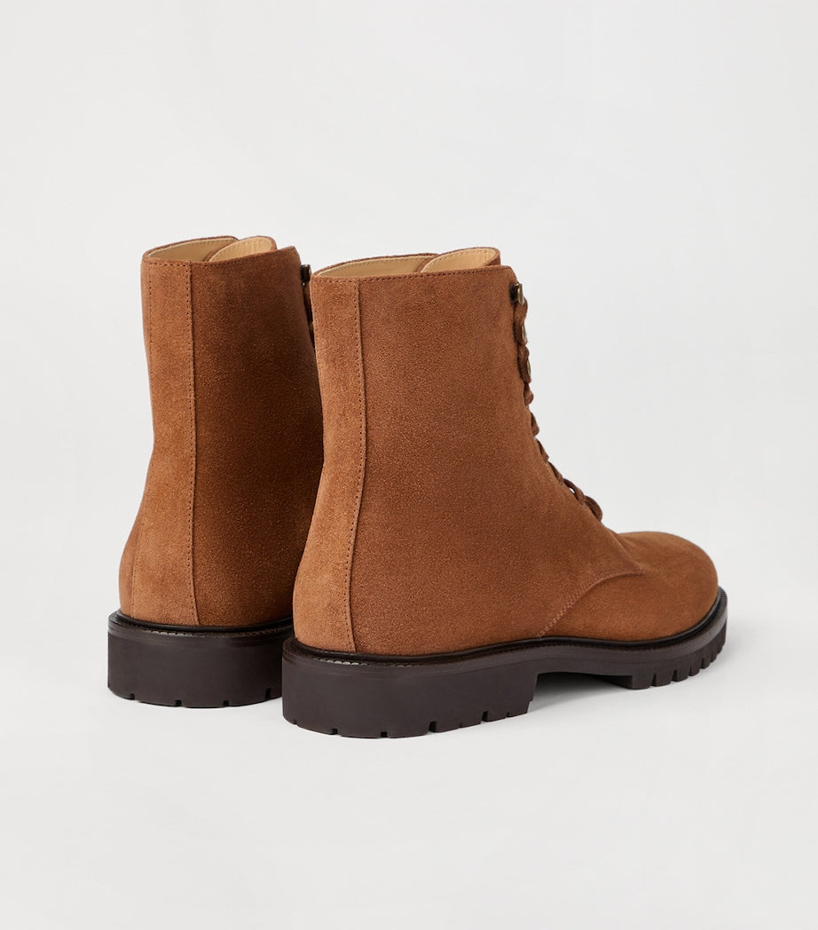 Brunello Cucinelli Suede Lace-Up Boots