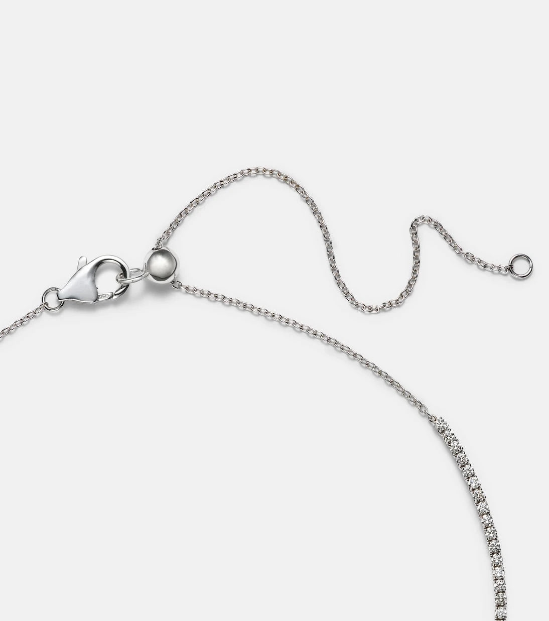 Kamyen - Heart 18kt white gold choker with diamonds