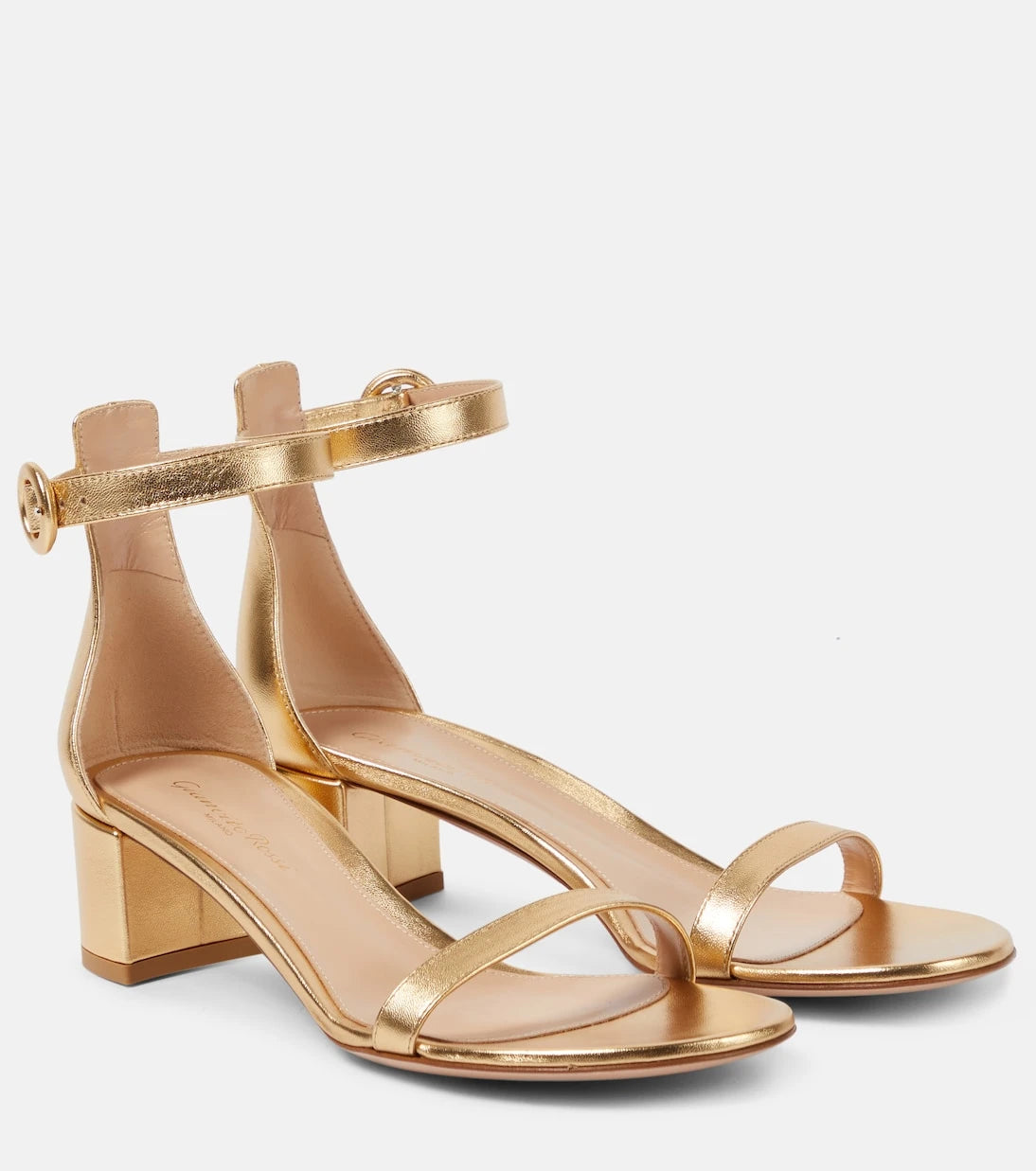 Gianvito Rossi - Gaeta 45 metallic leather sandals