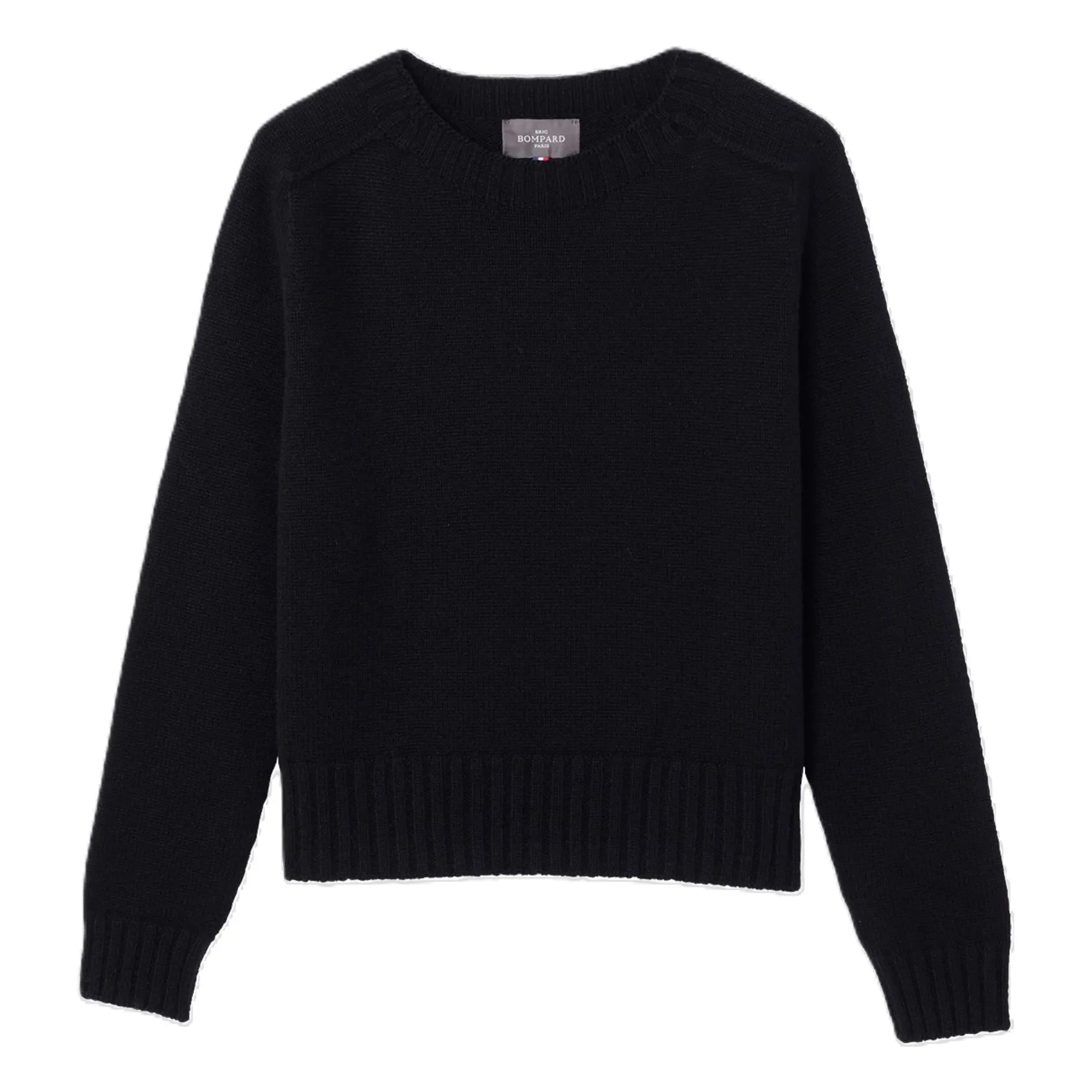 Bompard - Round Neck Sweater Hammer Sleeve Cashmere | Black