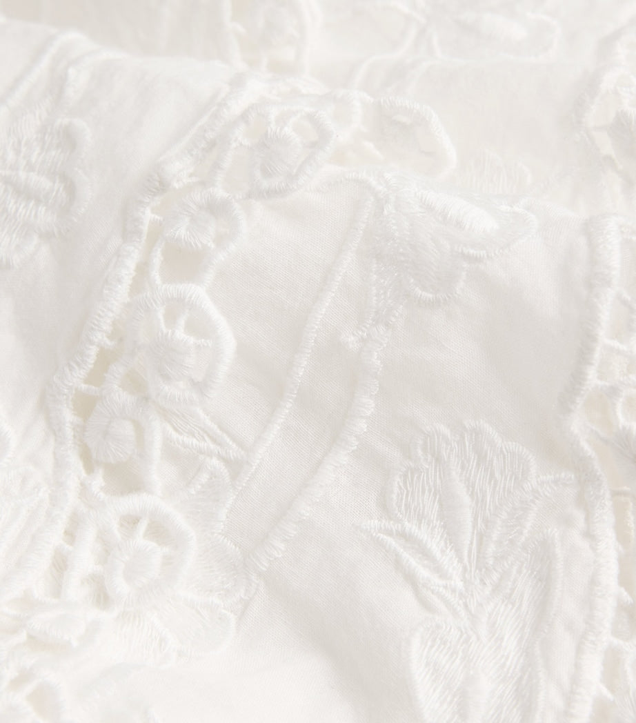 Alice+Olivia White Cotton Loryn Mini Dress