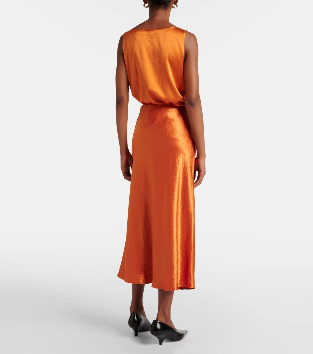 Max Mara - Leisure Alessio satin midi skirt