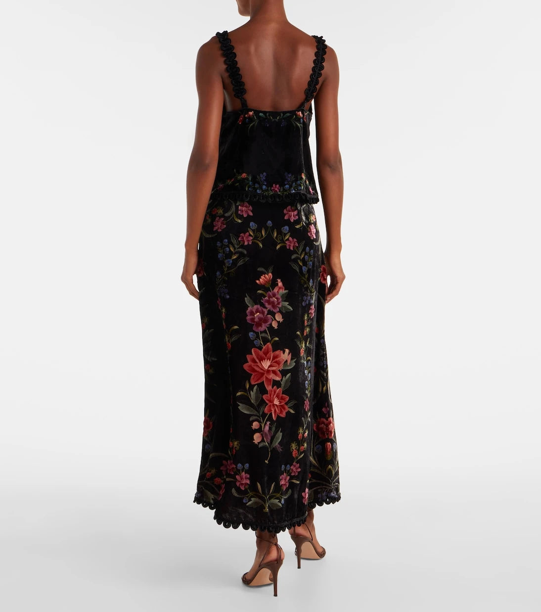 Farm Rio - Floral velvet top