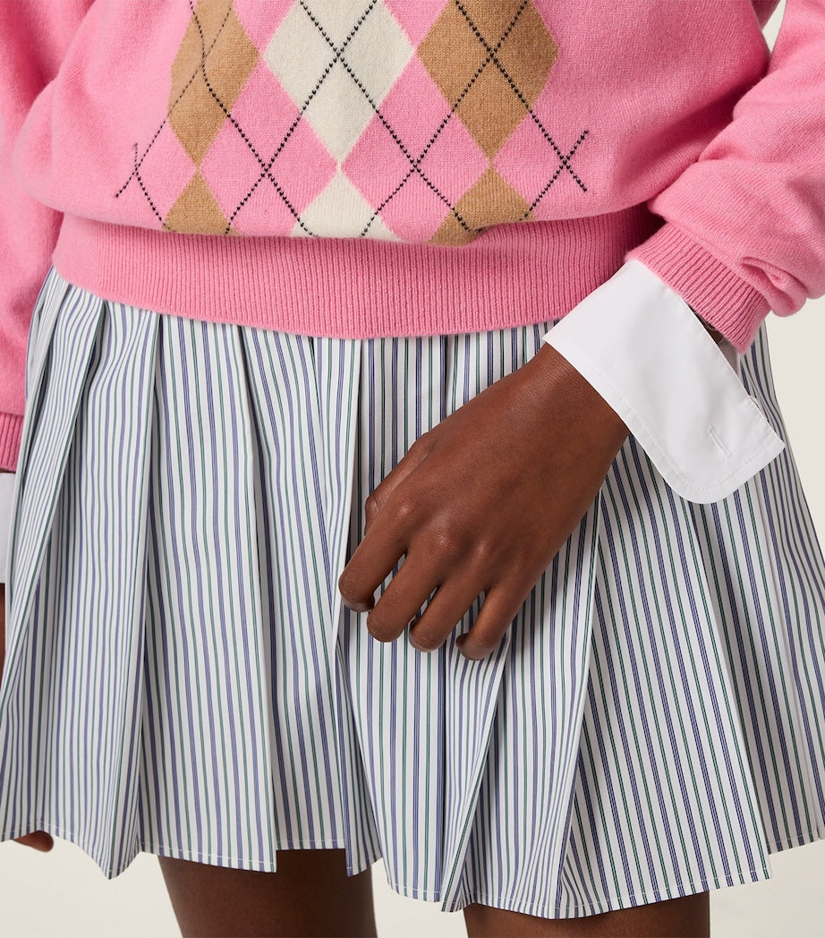 Cotton Poplin Stripe Mini Dress