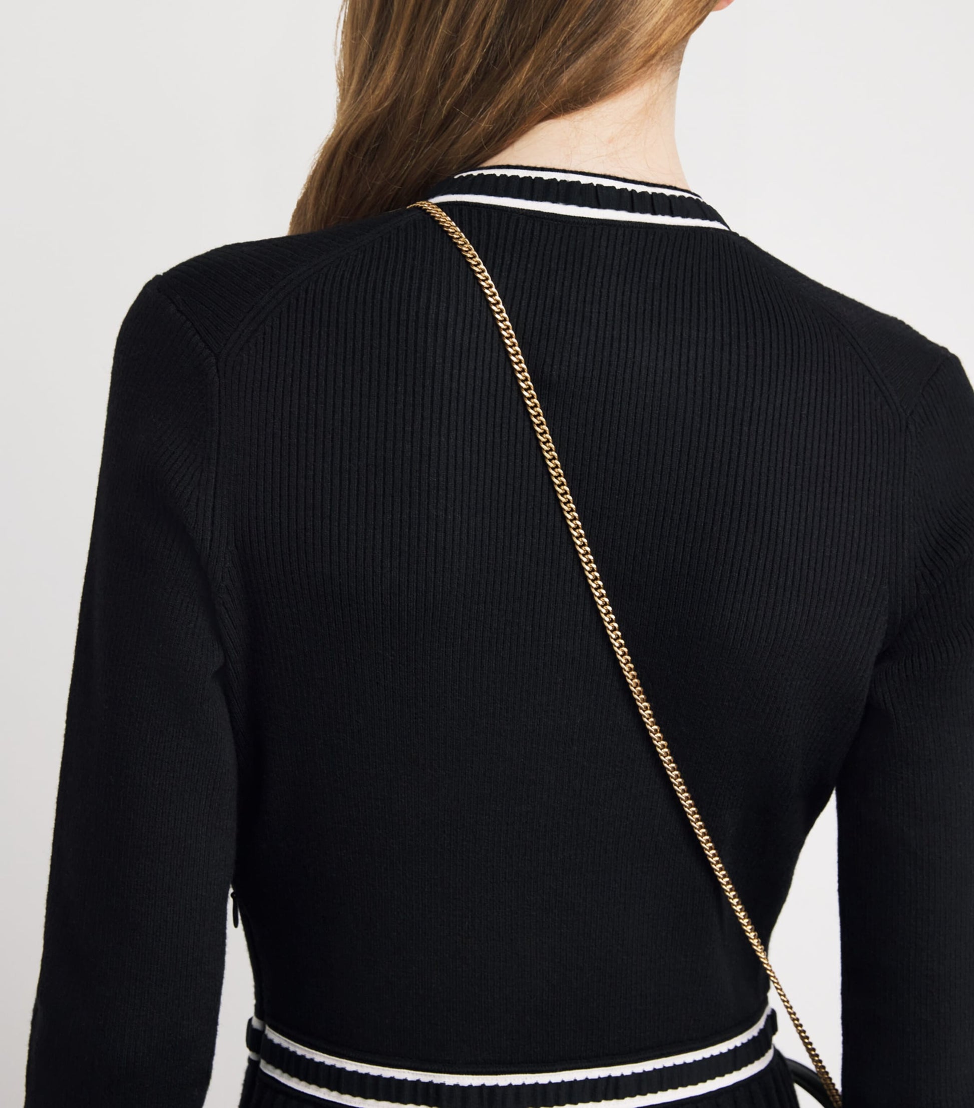 Maje Black Knitted Midi Dress