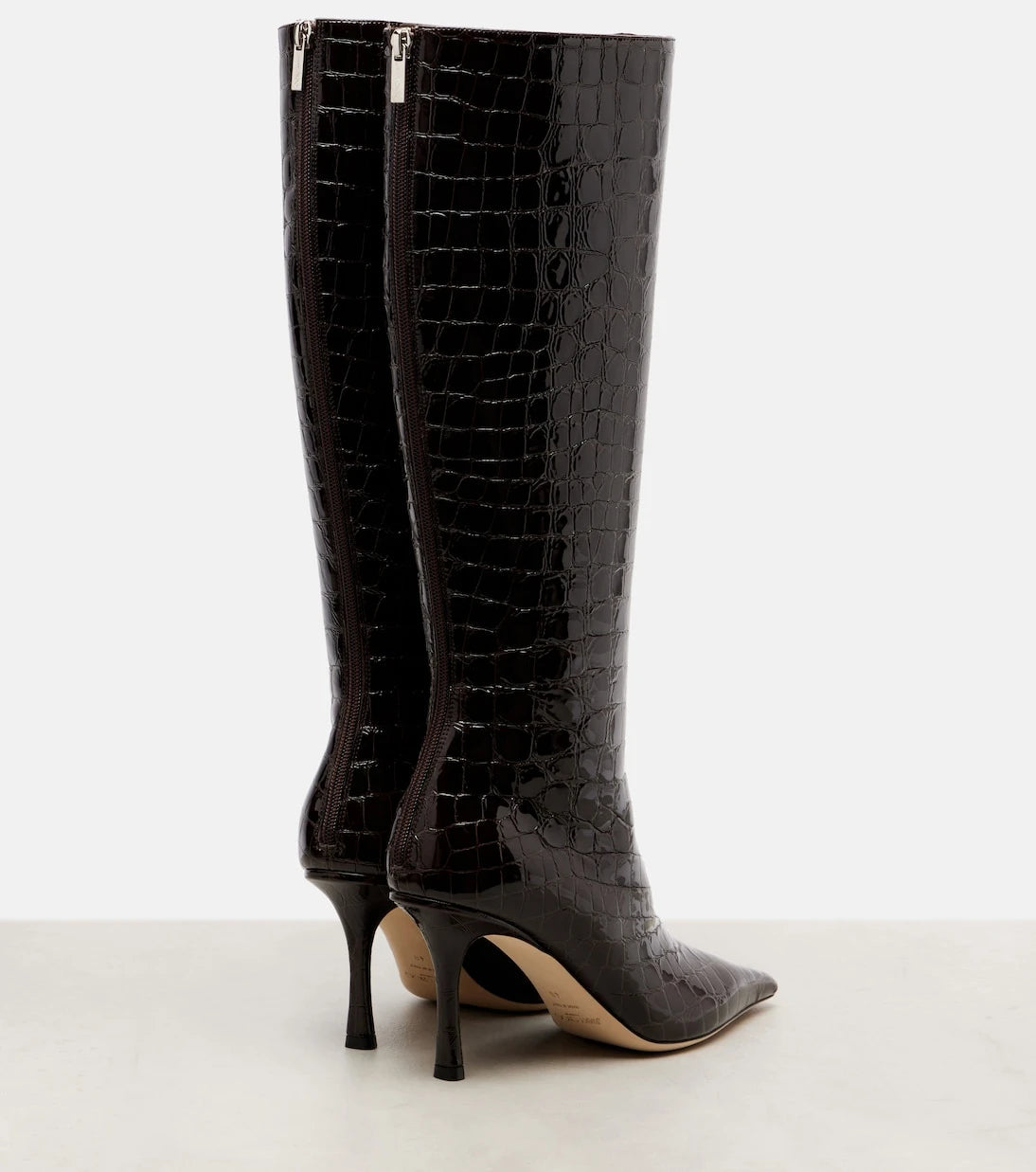Jimmy Choo - Agathe 85 croc-effect leather knee-high boots