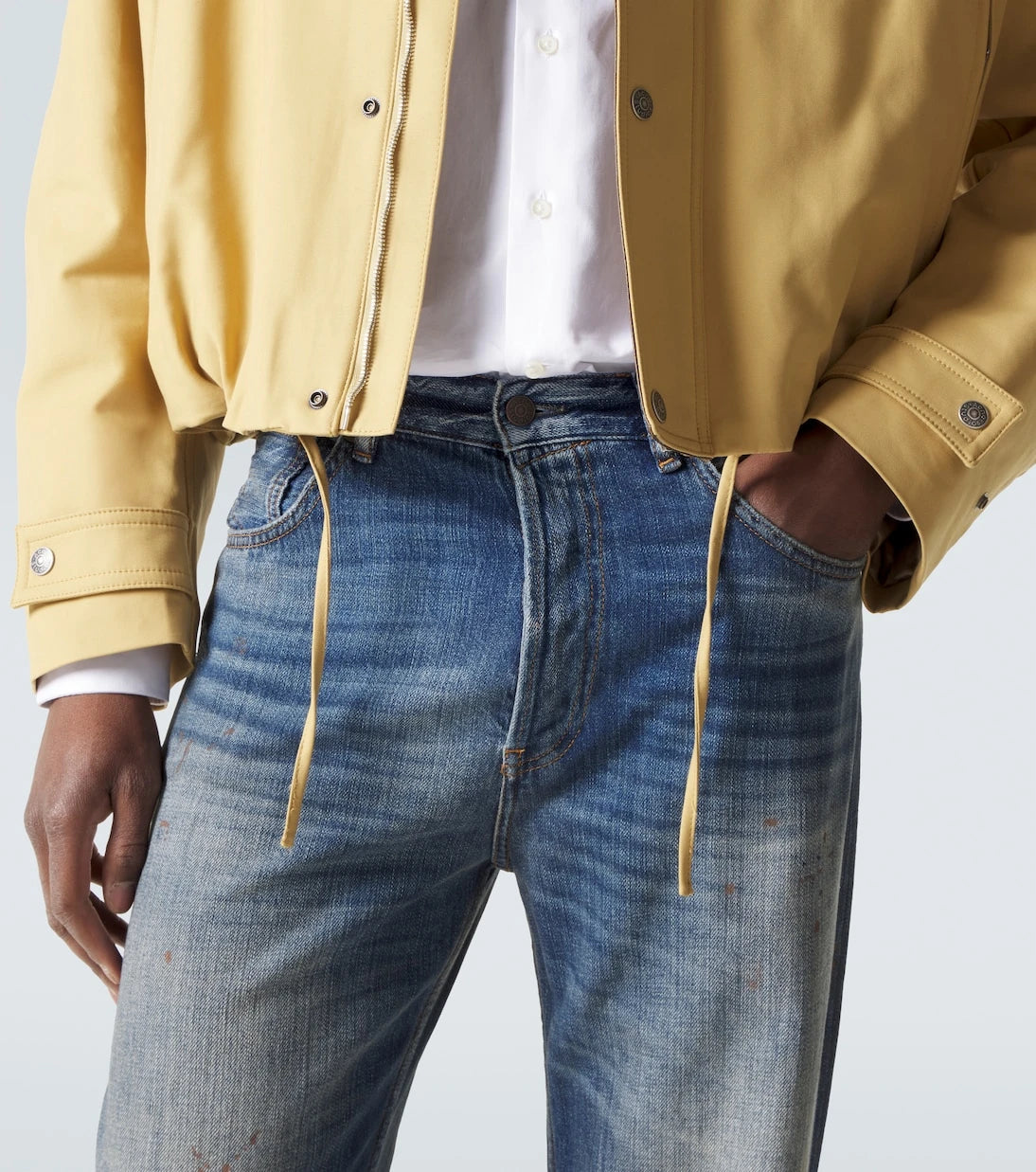 Acne Studios - 2021 distressed wide-leg jeans