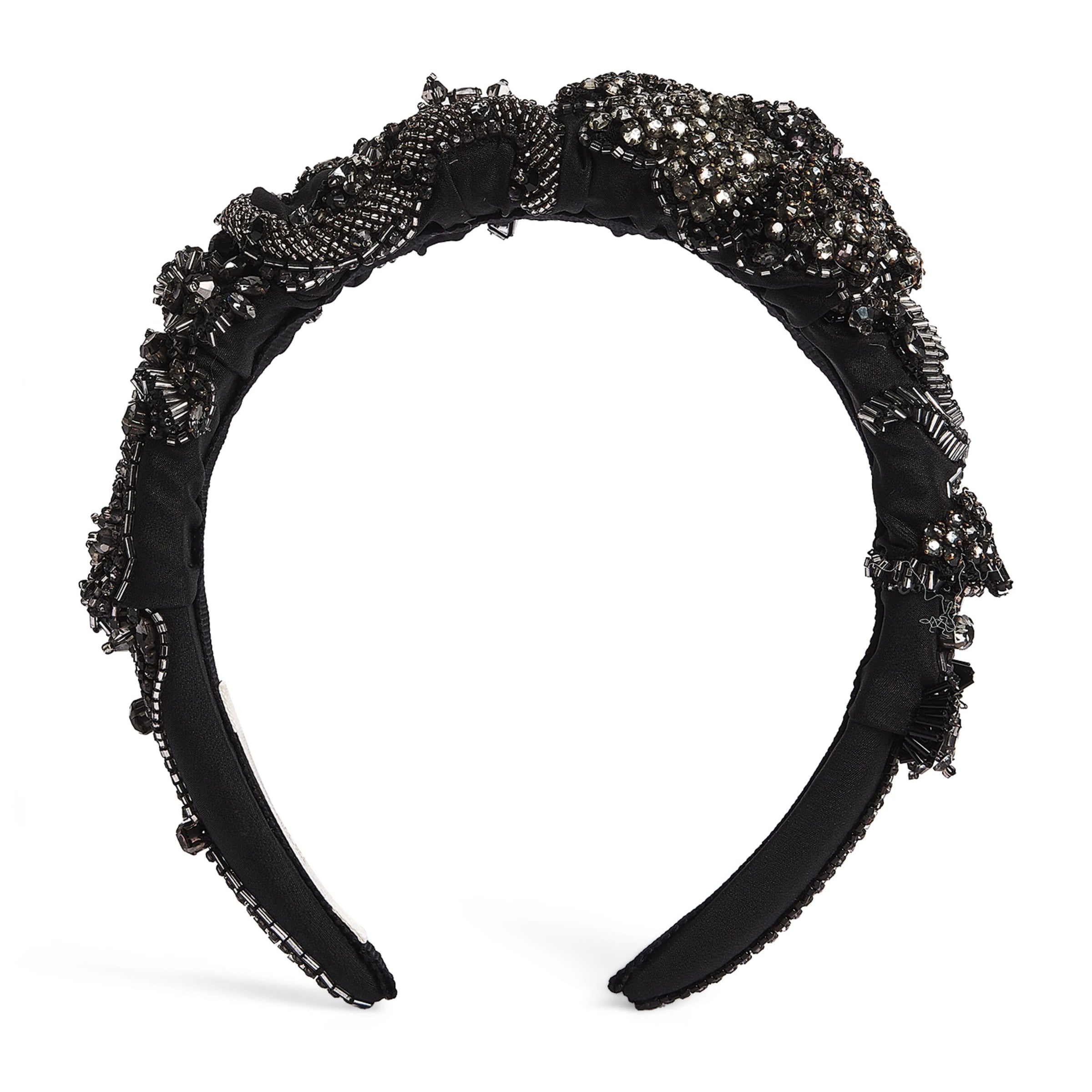 Jennifer Behr Black Beaded Scarlette Headband