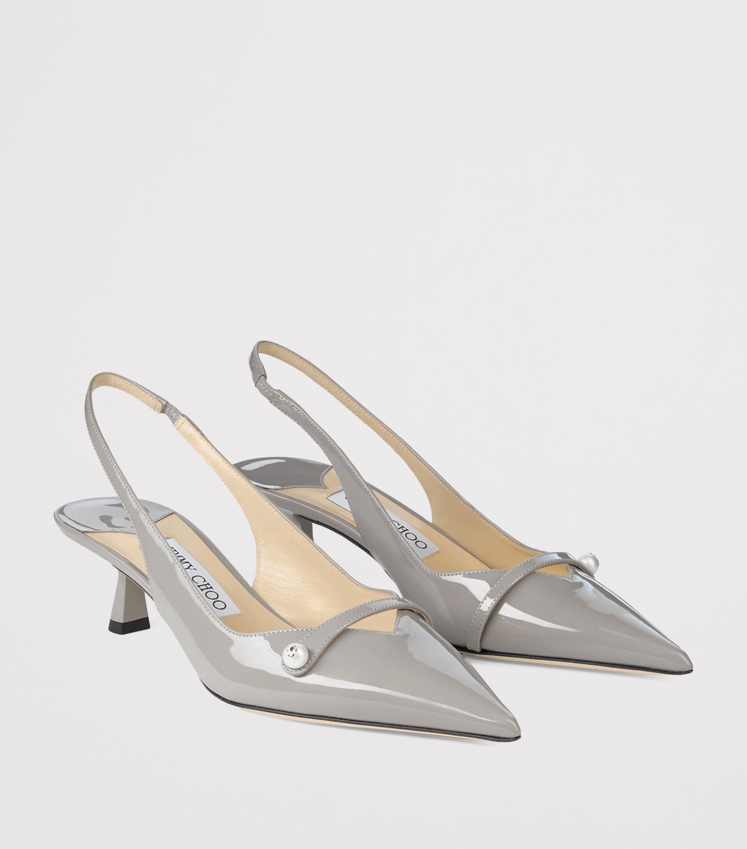 Jimmy Choo Amita 45 Leather Slingback Pumps