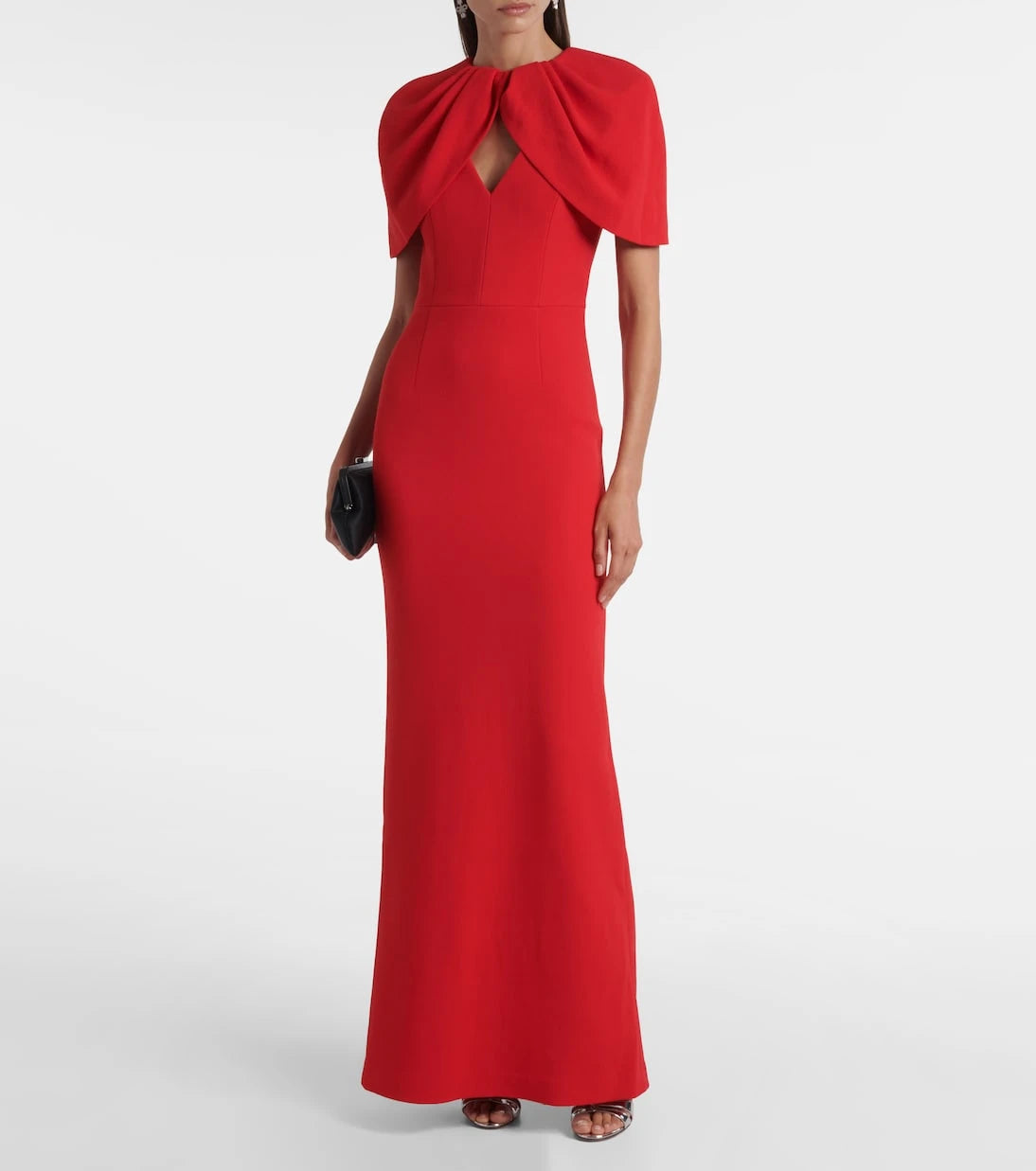 Rebecca Vallance - Cameron caped crêpe gown